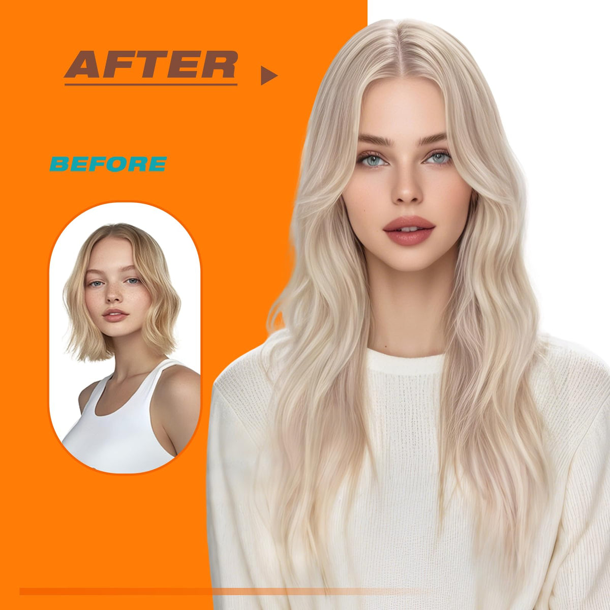 Sunny Hair Blonde Tape in Hair Extensions displayed on a table