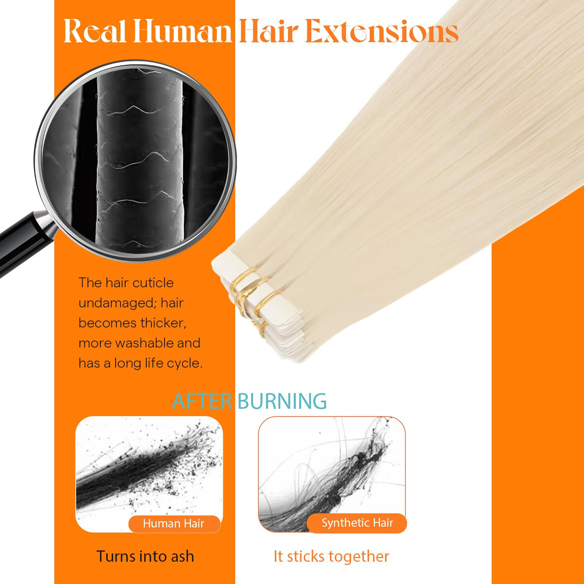 Sunny Hair Blonde Tape in Hair Extensions displayed on a table
