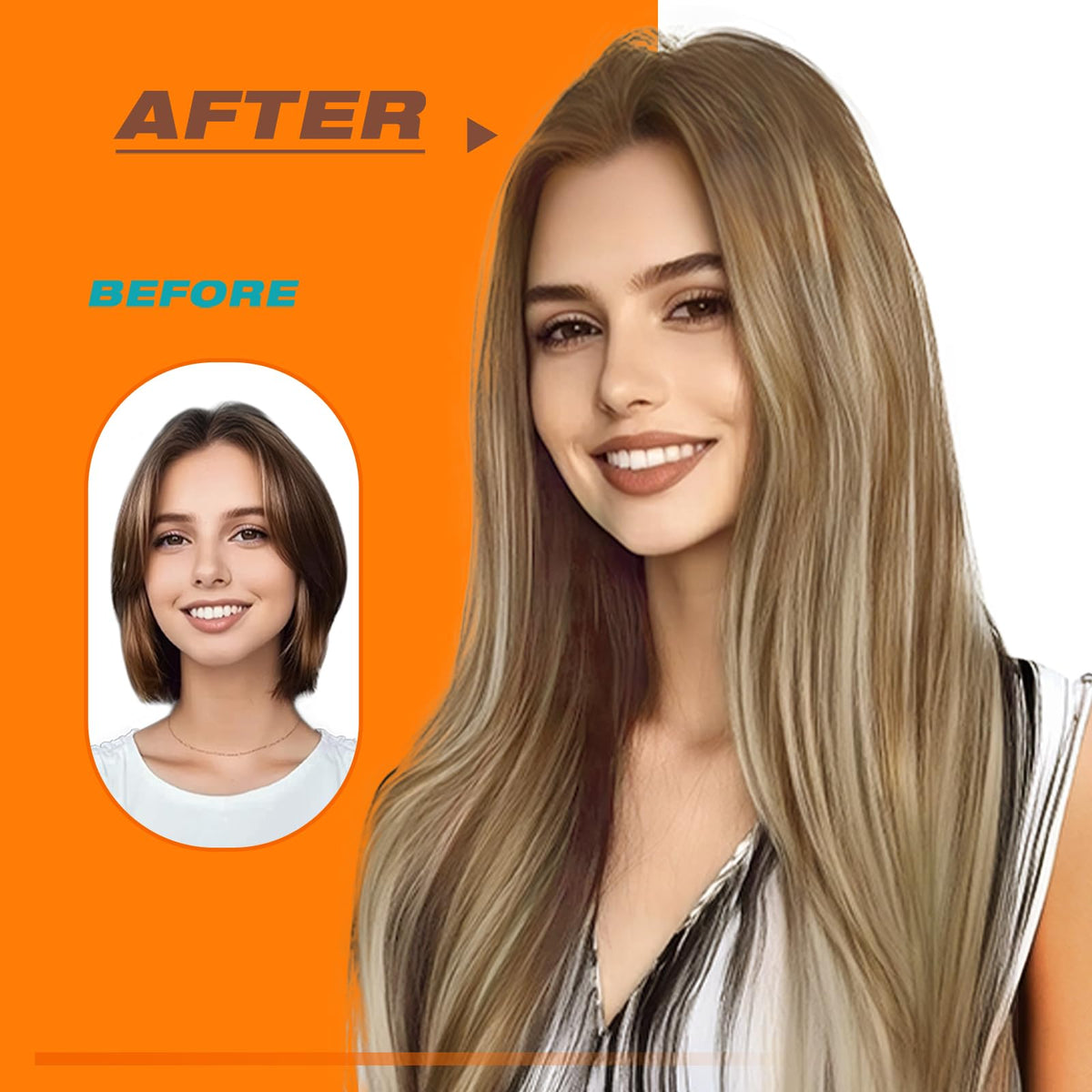 Sunny Hair Blonde Tape in Hair Extensions styled with heat tools