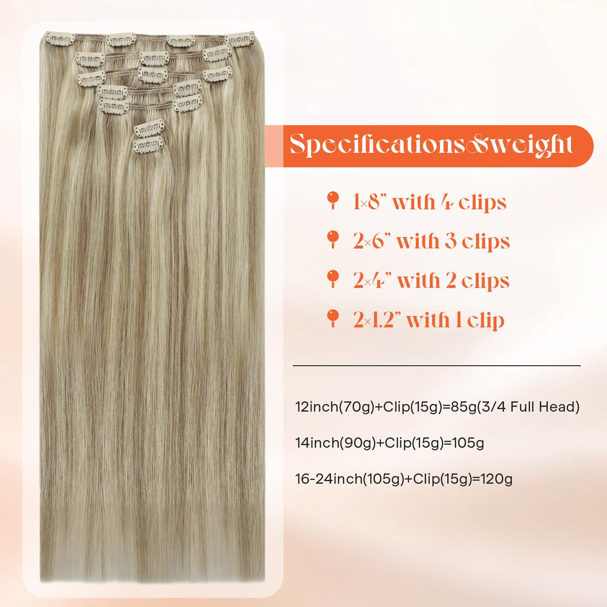 Sunny Hair clip-in extensions blonde highlights lifestyle scene
