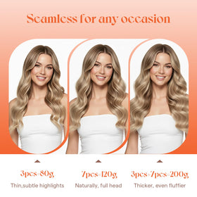 Sunny Hair Clip-In Extensions displayed on a table