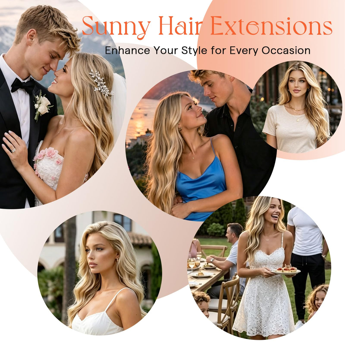 Sunny Hair clip-in extensions displayed on a white background