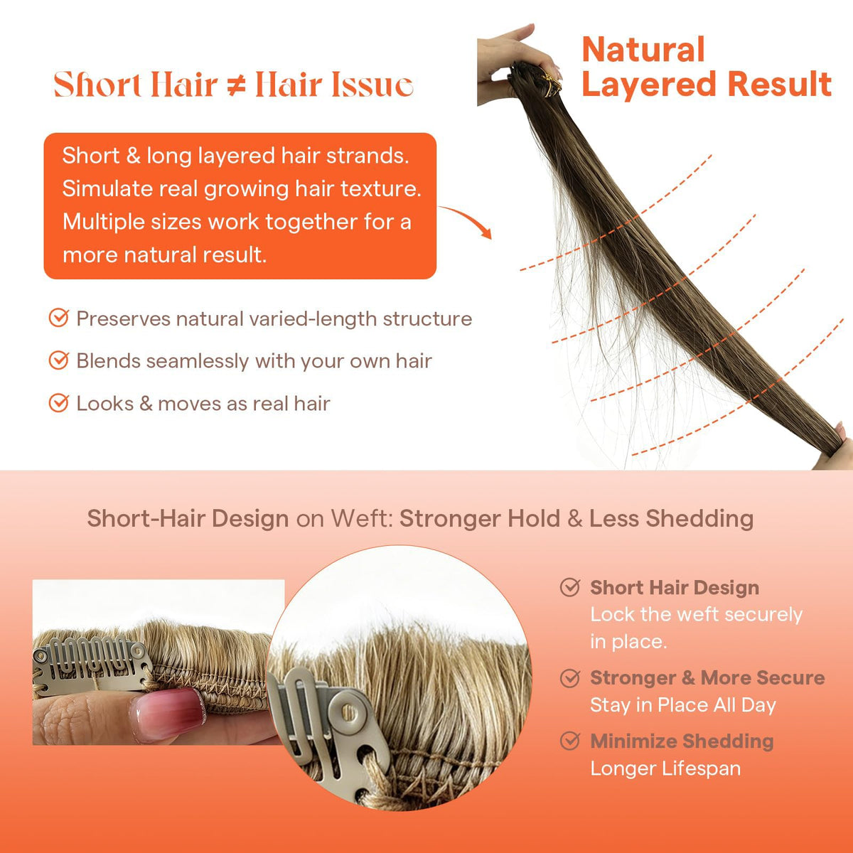 Sunny Hair Clip-in Extensions in different shades for selection