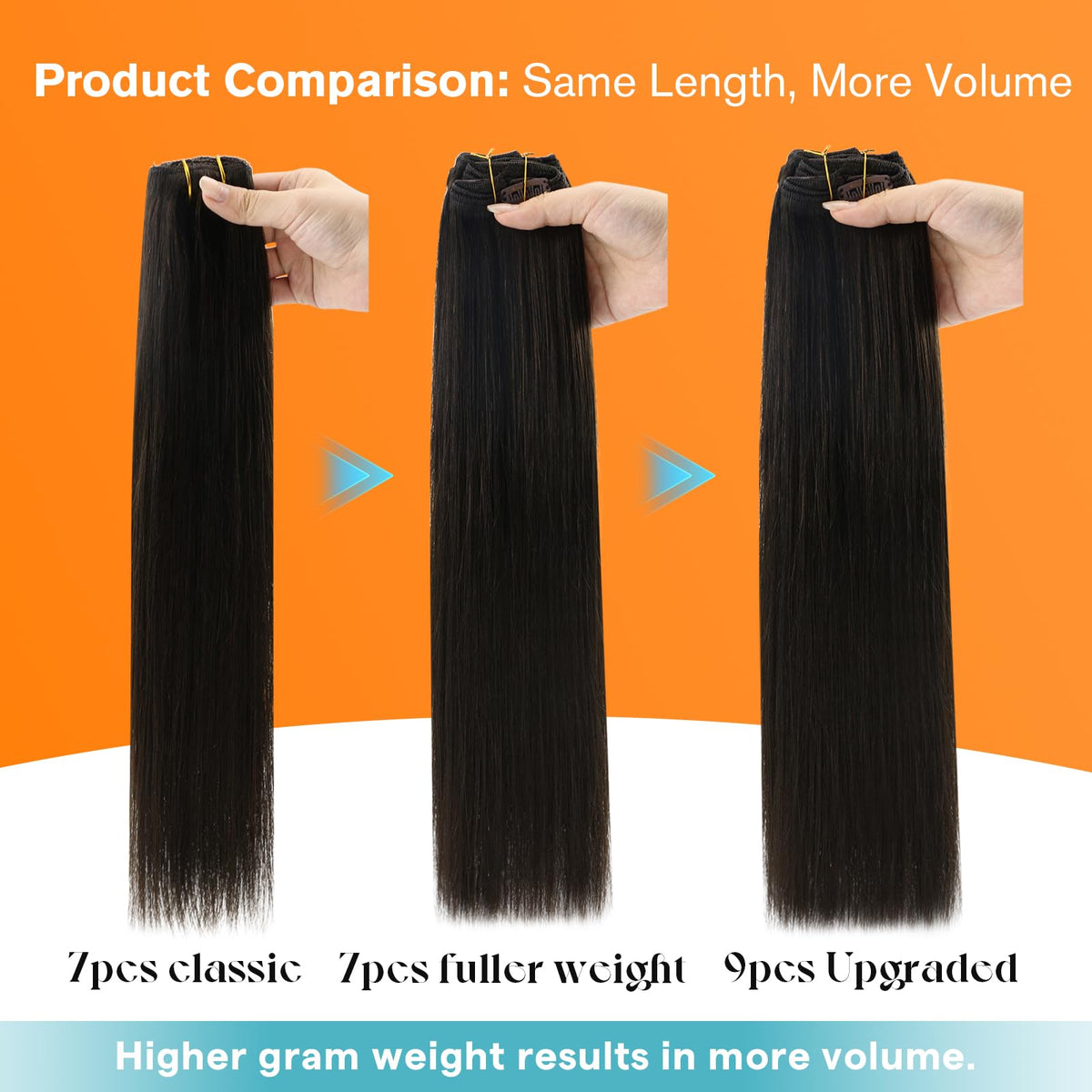 Sunny Hair Clip in Extensions in various hairstyles