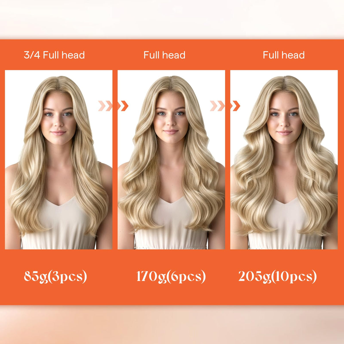 Sunny Hair clip-in extensions on a model with styled hair