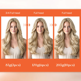 Sunny Hair clip-in extensions on a model with styled hair