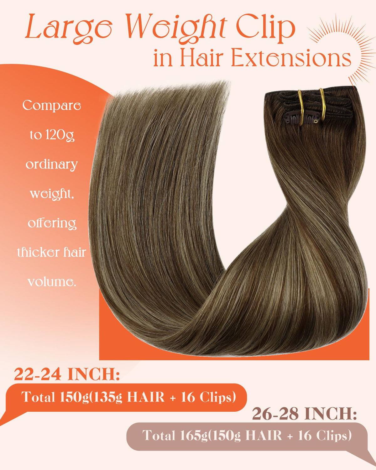 Sunny Hair Clip-in Extensions packaging and contents