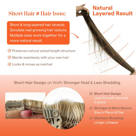Sunny Hair Clip in Hair Extensions 14 Inch back view