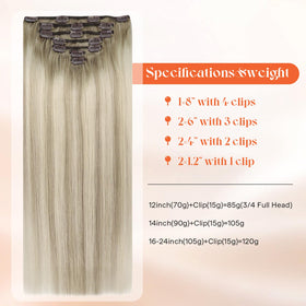 Sunny Hair Clip-in Hair Extensions 14 Inch Blonde Balayage lifestyle scene
