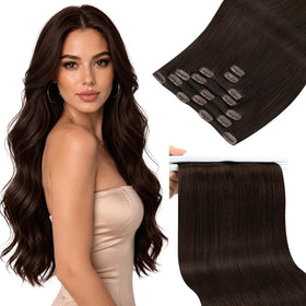 Sunny Hair Clip-in Hair Extensions 20inch brown front view