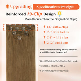 Sunny Hair Clip in Hair Extensions 24 Inch Light Ash Brown packaging