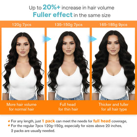 Sunny Hair Clip-in Hair Extensions Brown Balayage on model