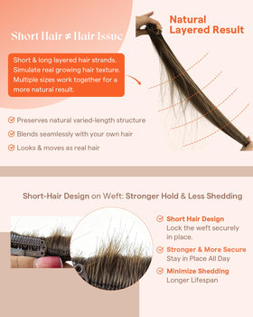 Sunny Hair Clip in Hair Extensions Brown Balayage packaging