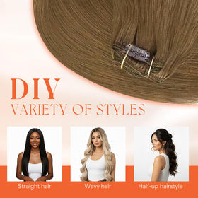 Sunny Hair Clip in Hair Extensions laid flat for display