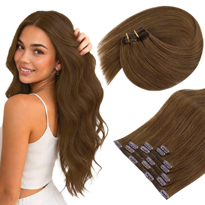 Sunny Hair Clip-in Hair Extensions Light Brown front view