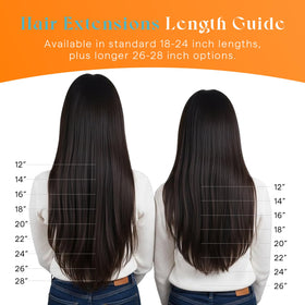 Sunny Hair Clip-in Hair Extensions Ombre 18 Inch styled on model