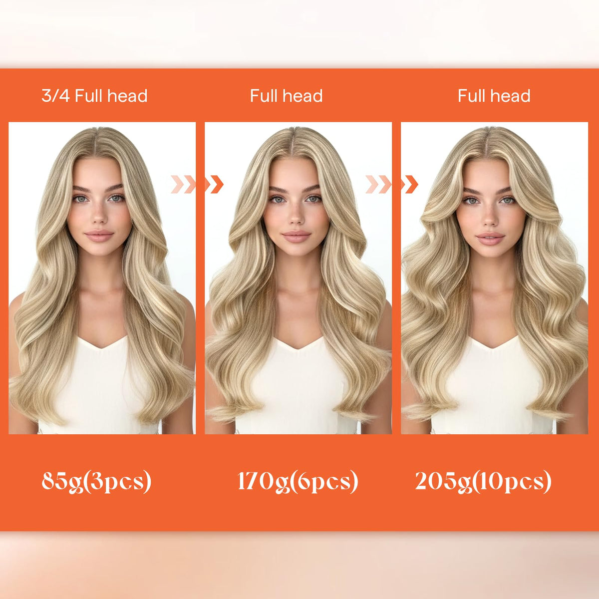 Sunny Hair clip-in hair extensions on a mannequin