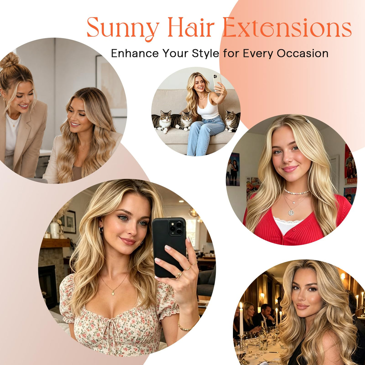 Sunny Hair extensions in a natural light setting