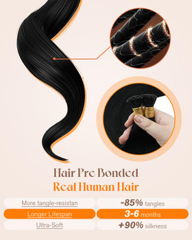 Sunny Hair I Tip Hair Extensions in natural light