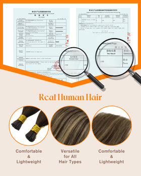 Sunny Hair I Tips Hair Extensions in natural colour blend