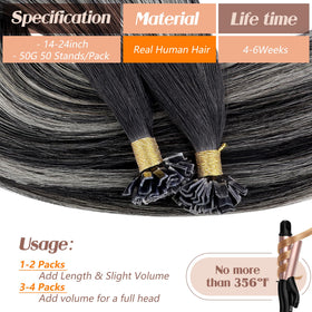 Sunny Hair K Tip Extensions displayed in packaging