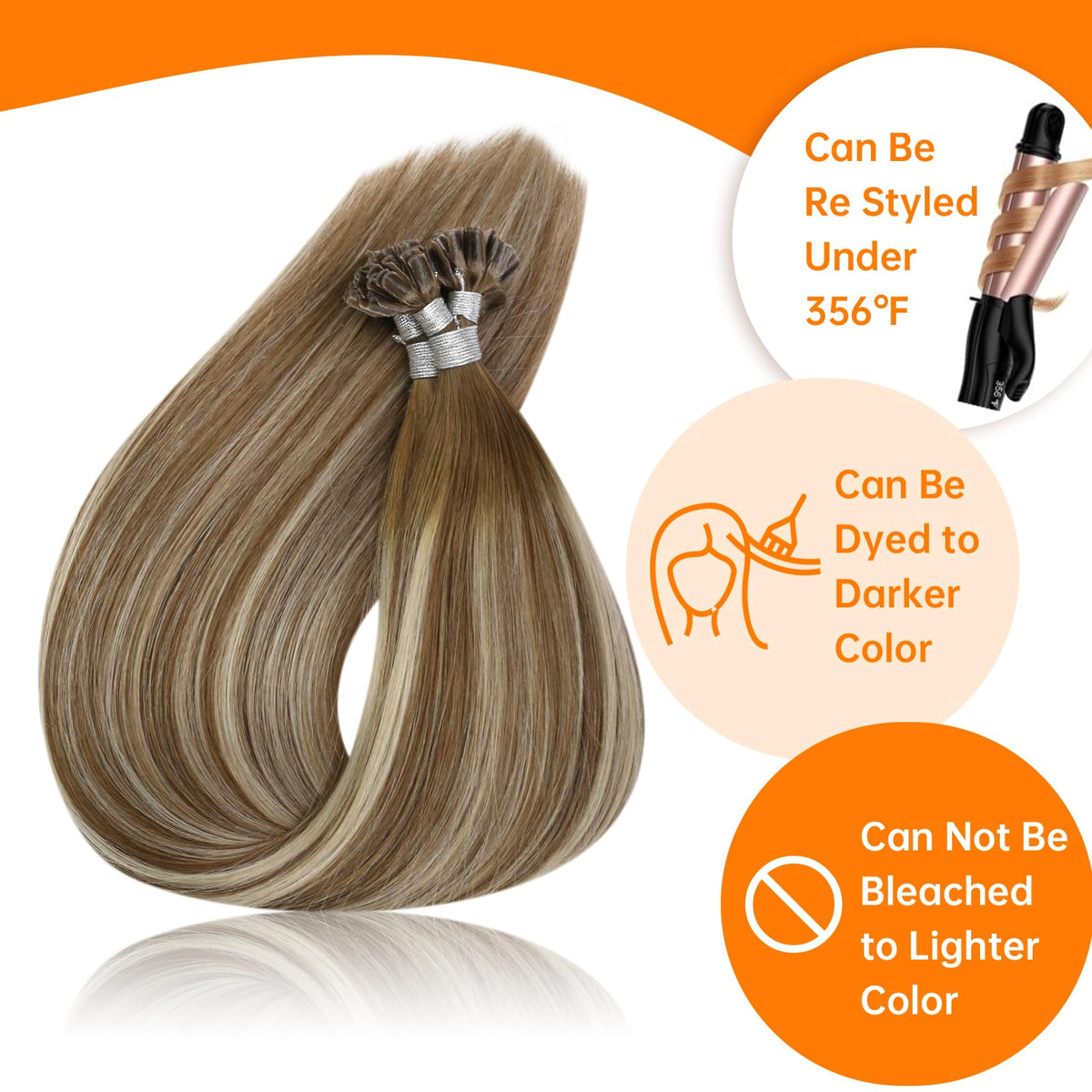 Sunny Hair K Tip extensions displayed in packaging