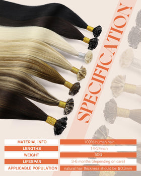 Sunny Hair K Tip extensions displayed on a mannequin
