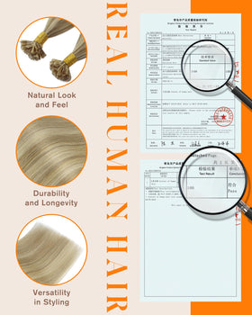 Sunny Hair K Tip Hair Extensions 20 Inch lifestyle scene with styled hair
