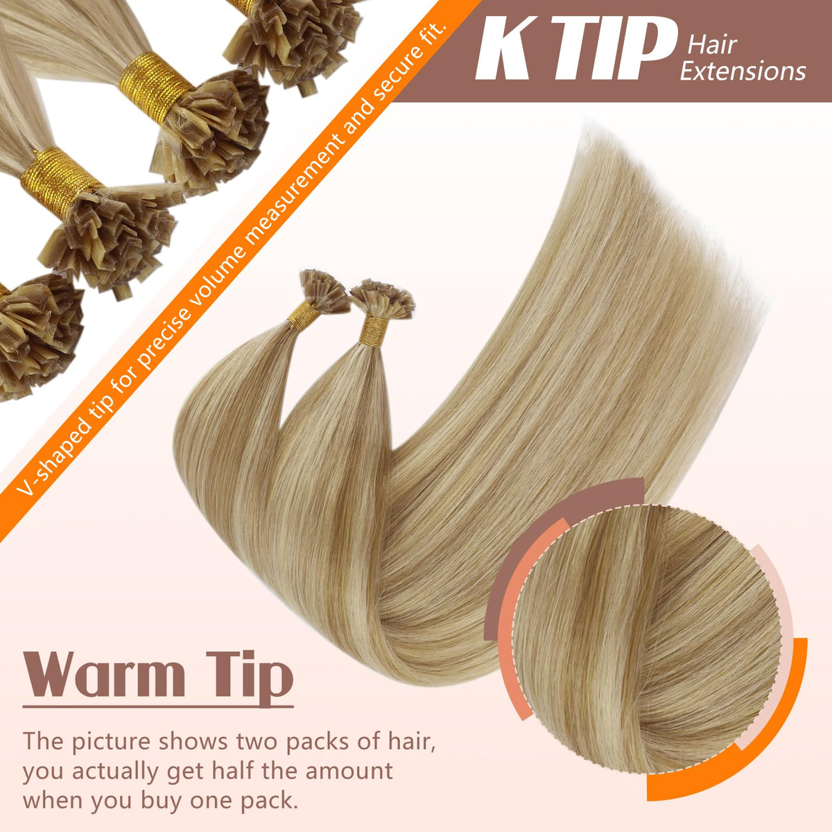 Sunny Hair K Tip Hair Extensions 20 Inch packaging