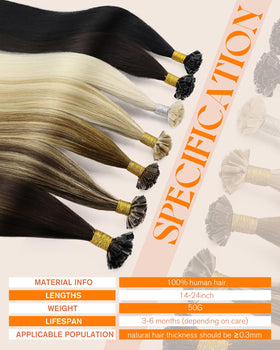Sunny Hair K Tips extensions displayed with packaging