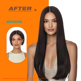 Sunny Hair Tape in Extensions 18 Inch showing styling versatility