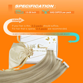 Sunny Hair Tape in Extensions displayed on a flat surface