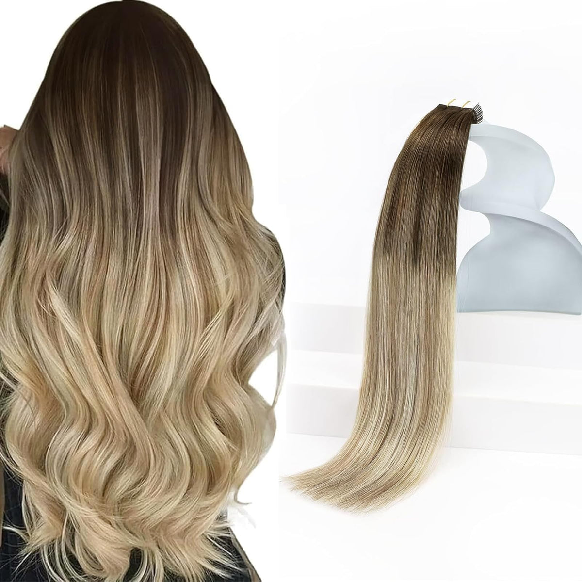 Sunny Hair Tape in Hair Extensions 18 Inch Balayage front view