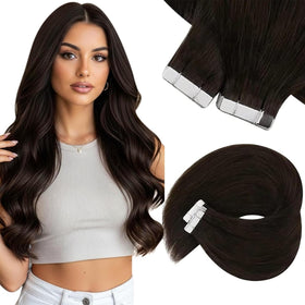 Sunny Hair Tape in Hair Extensions 22-inch brown front view