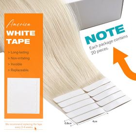 Sunny Hair Tape in Hair Extensions Blonde 22 Inch close-up of adhesive