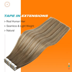 Sunny Hair Tape in Hair Extensions close-up of adhesive tape