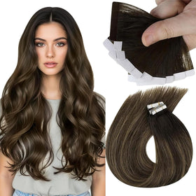 Sunny Hair Tape in Hair Extensions front view showing natural colour