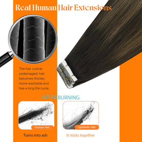 Sunny Hair Tape in Hair Extensions installation process