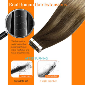 Sunny Hair Tape in Hair Extensions styled with heat tools