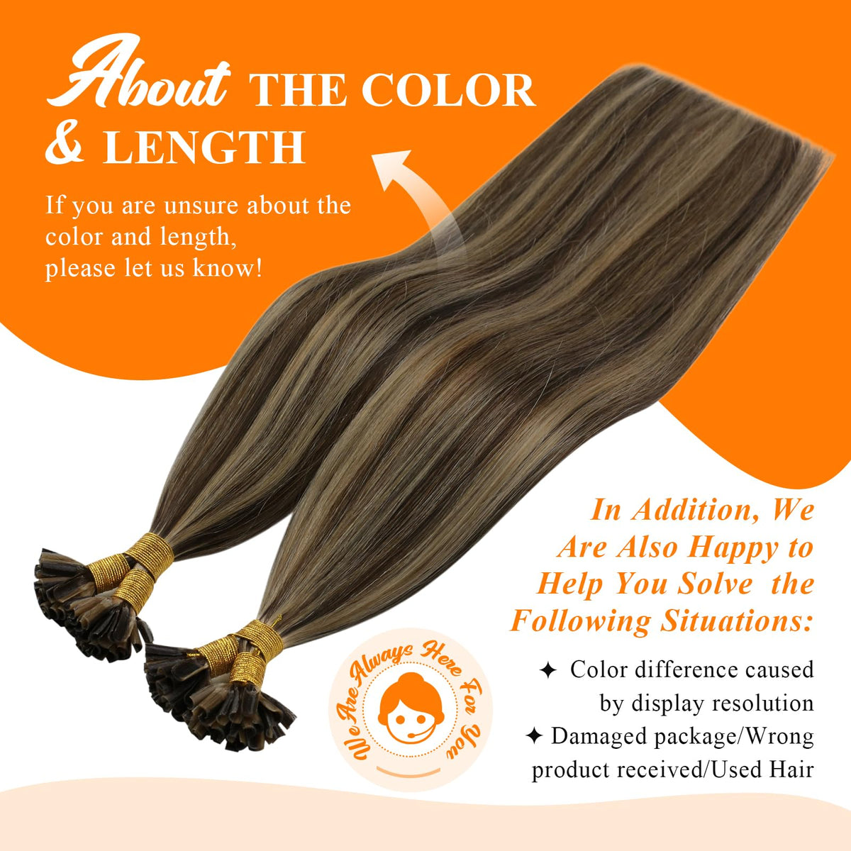 Sunny Hair U Tip Hair Extensions 20 Inch on a model