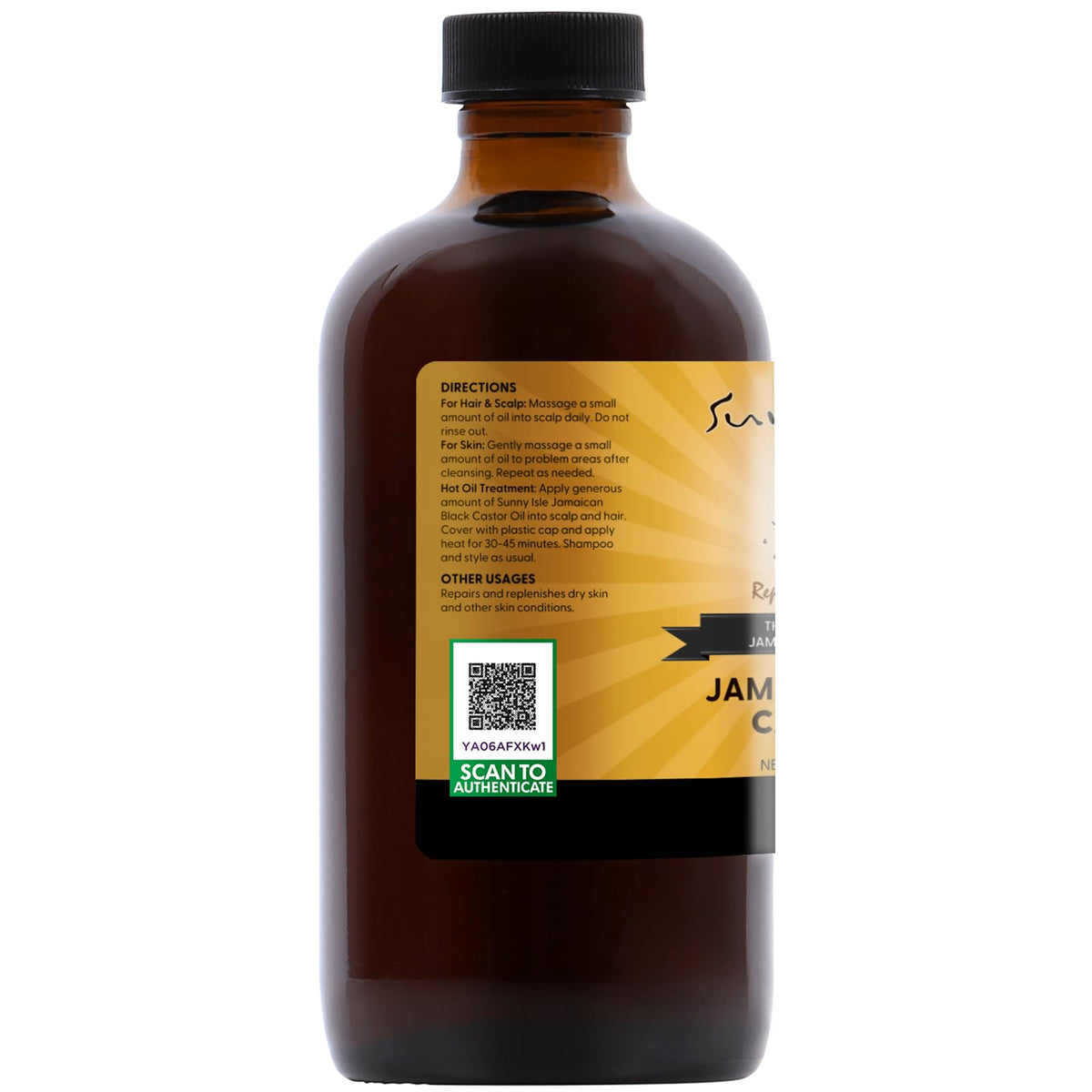Sunny Isle Jamaican Black Castor Oil application on hair