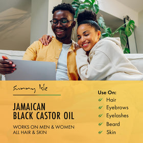 Sunny Isle Jamaican Black Castor Oil in a lifestyle setting