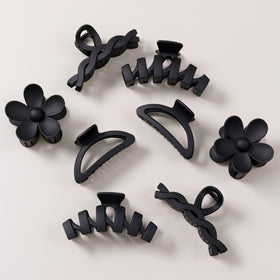 Sunolga 8PCS Flower Claw Clips in assorted colours front view
