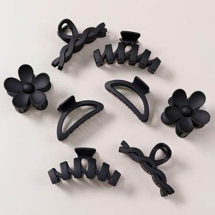 Sunolga 8PCS Flower Claw Clips in assorted colours front view