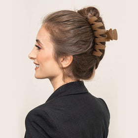 Sunolga hair clips in use during yoga