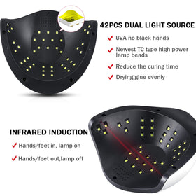 Sunrich UV Gel Nail Lamp 120W portable handle
