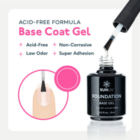 SUNUV Gel Top Coat application on nails