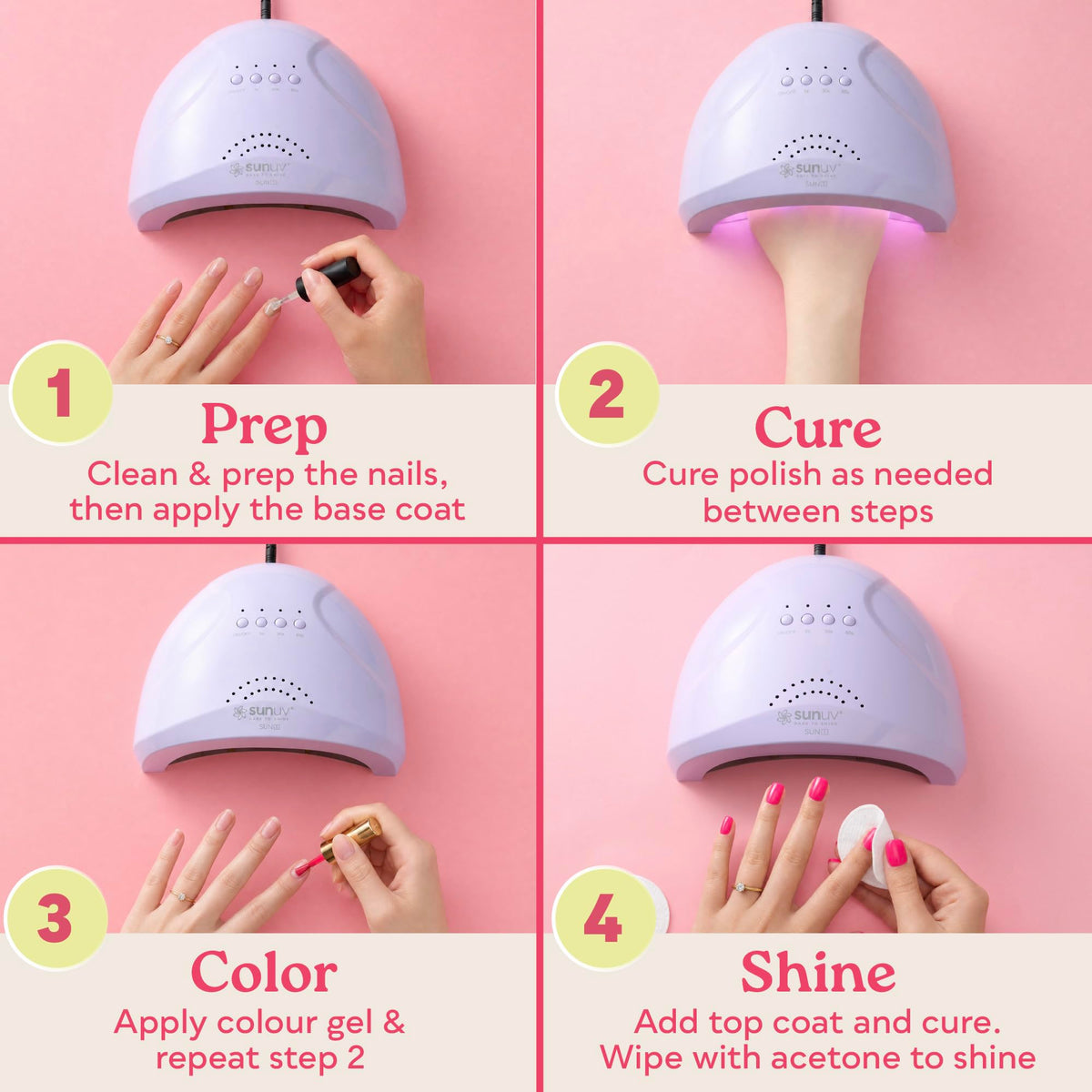 SUNUV UV LED Nail Lamp in a stylish beauty setup