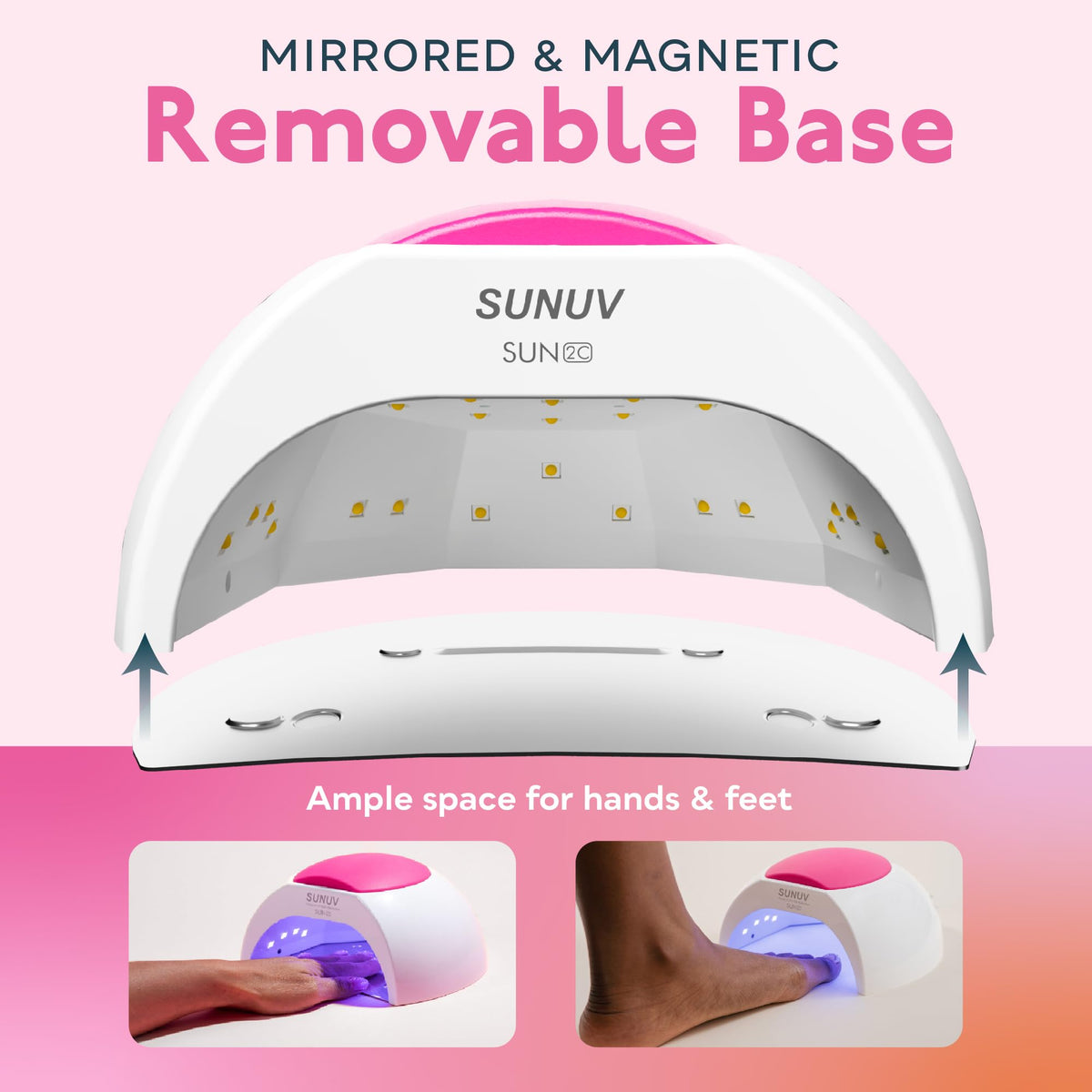 SUNUV UV LED Nail Lamp in use during manicure