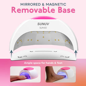 SUNUV UV LED Nail Lamp in use during manicure